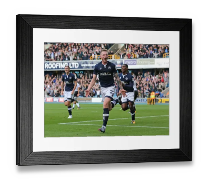Framed Print : Millwall's Aiden O'Brien Scores First Goal: Millwall vs Leeds United, Sky Bet Championship at The Den Framed Print : Millwall's Aiden O'Brien Scores First Goal: Millwall vs Leeds United, Sky Bet Championship at The Den