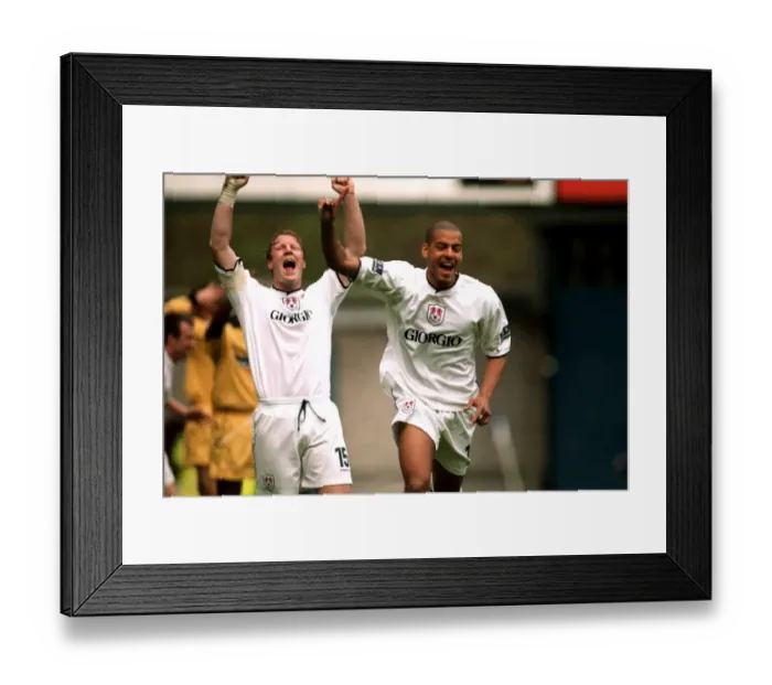 Framed Print : Millwall's Steven Reid and Stuart Nethercott Celebrate Goal in Nationwide League Division Two Match Against Rotherham United