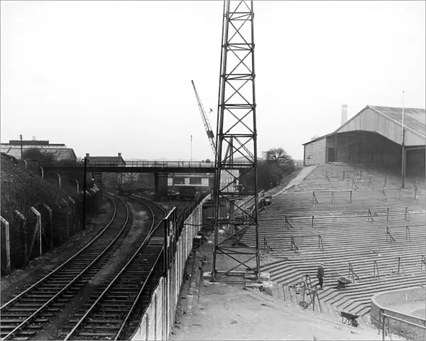 A view of the train tracks which run past The Den, home to Millwall F. C