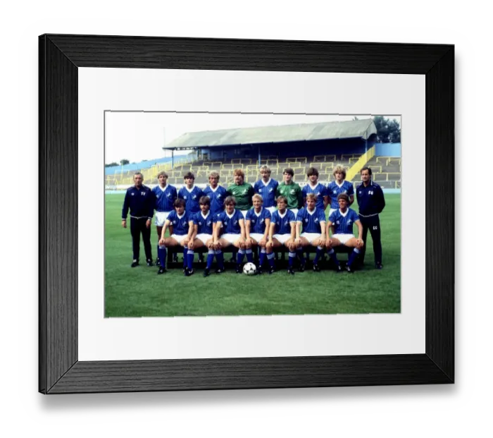 Framed Print : Millwall Football Club - 1983 Division Three Team and Manager George Graham