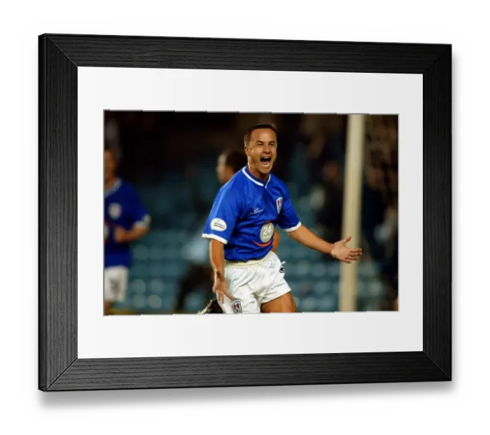 Framed Print : Millwall vs Leicester City: Dennis Wise Scores the Equalizer in Nationwide League Division One Thriller Framed Print : Millwall vs Leicester City: Dennis Wise Scores the Equalizer in Nationwide League Division One Thriller