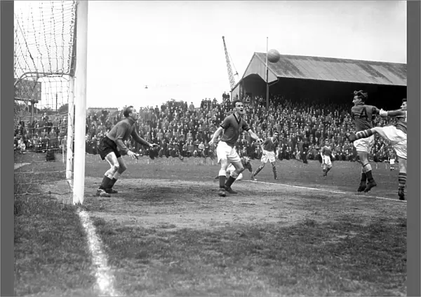 Millwall vs Plymouth Argyle: Shocking Moment as Millwall's Roy Summersby Scores a Header, Leaving Plymouth's Harold Brown and George Robertson in Disbelief