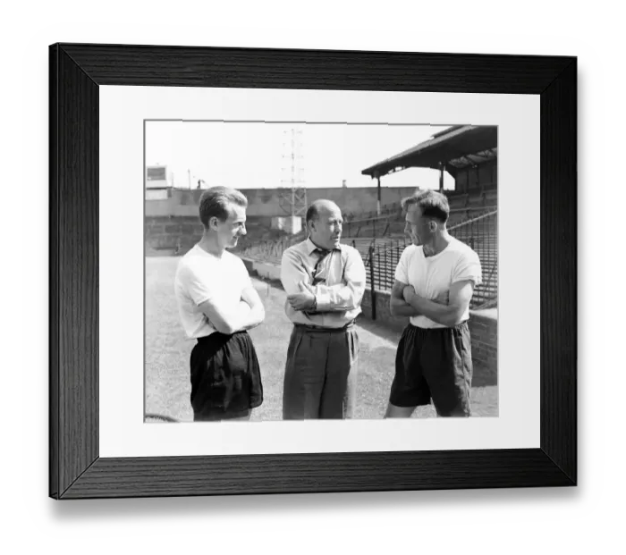 Framed Print : Millwall Manager James JR Smith Conferring with Ron Heckman and Alf Ackman during Pre-Season Training Framed Print : Millwall Manager James JR Smith Conferring with Ron Heckman and Alf Ackman during Pre-Season Training
