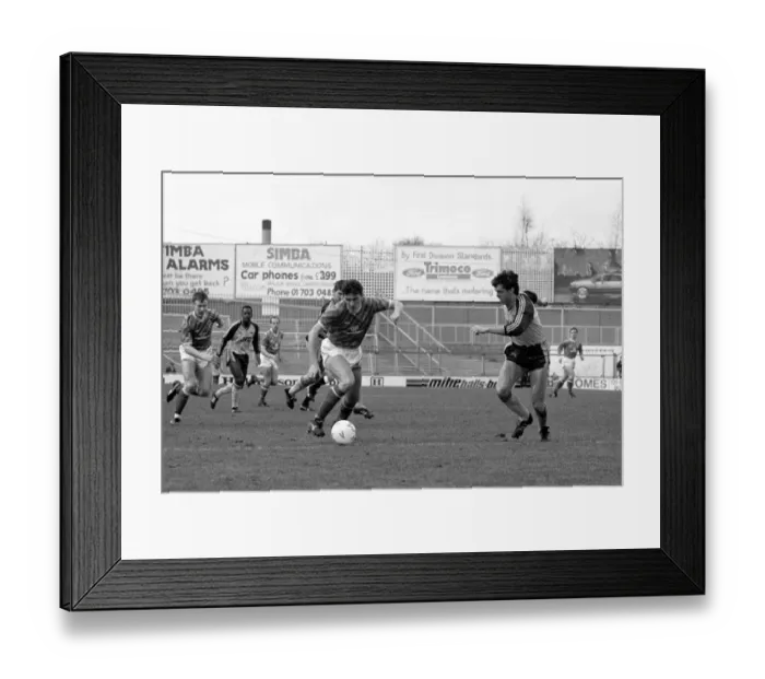 Framed Print : Millwall vs Arsenal: Intense Moment in the Barclays League Division One - Cascarino vs O'Leary