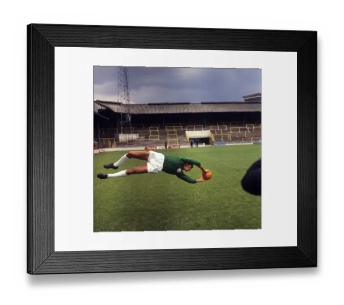 Framed Print : Millwall FC Goalkeeper Brian King at Soccer-Football League Division Two Photocall (1969) Framed Print : Millwall FC Goalkeeper Brian King at Soccer-Football League Division Two Photocall (1969)