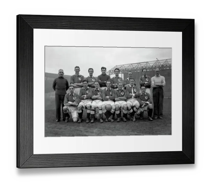 Framed Print : League Division Two - Millwall Photocall - The Den - 23 December 1947 Framed Print : League Division Two - Millwall Photocall - The Den - 23 December 1947