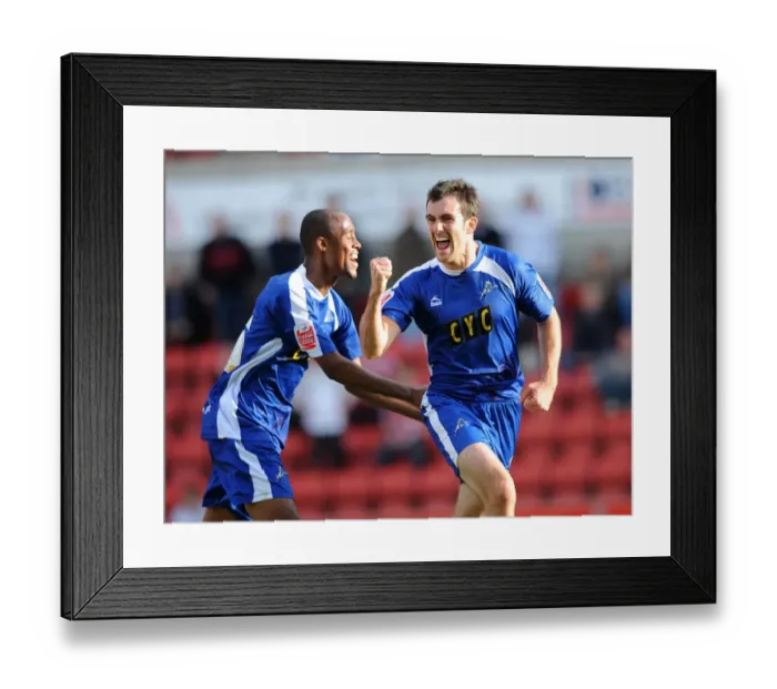 Framed Print : Millwall's Danny Schofield: The Moment He Scored the Winning Goal Against Swindon Town in Football League One