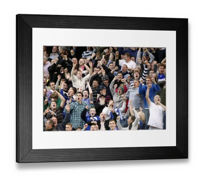 Framed Print : Milwall Fans Go Wild: Steve Morison Scores First Goal in Play-Off Semi Final against Huddersfield Town at The New Den
