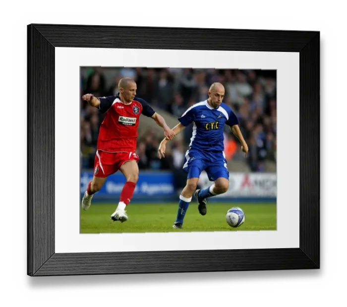 Framed Print : Intense Rivalry: Smith vs. Clarke in the Coca-Cola Football League One Play-Off Semi-Final - Milwall vs. Huddersfield Town (The New Den)