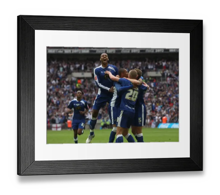 Framed Print : Millwall's Paul Robinson Scores Thrilling Opening Goal in League One Play-Off Final at Wembley