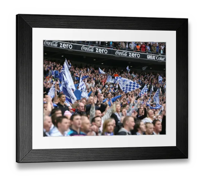 Framed Print : Millwall vs Swindon Town Play-Off Final at Wembley: A Sea of Supporters (The Fans) Framed Print : Millwall vs Swindon Town Play-Off Final at Wembley: A Sea of Supporters (The Fans)