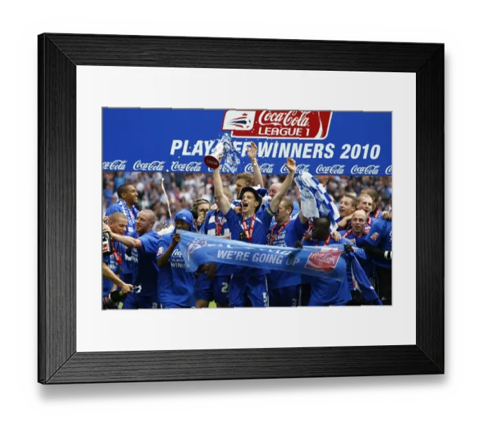 Framed Print : Millwall's Triumph: The Celebration at Wembley - Millwall FC Wins Coca-Cola Football League One Play Off Final Against Swindon Town