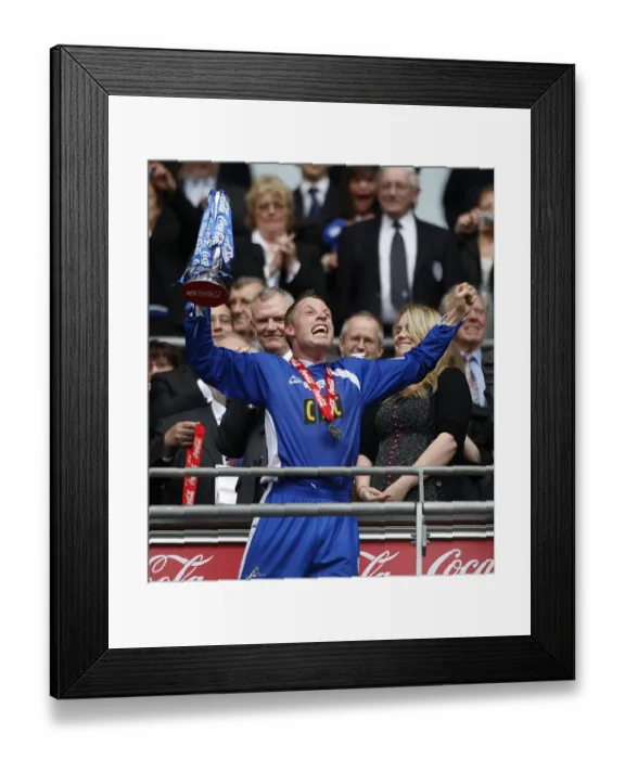Framed Print : Millwall Football Club: Neil Harris and the Trophy - Coca-Cola League One Play-Off Final Victory at Wembley Stadium (vs Swindon Town) Framed Print : Millwall Football Club: Neil Harris and the Trophy - Coca-Cola League One Play-Off Final Victory at Wembley Stadium (vs Swindon Town)