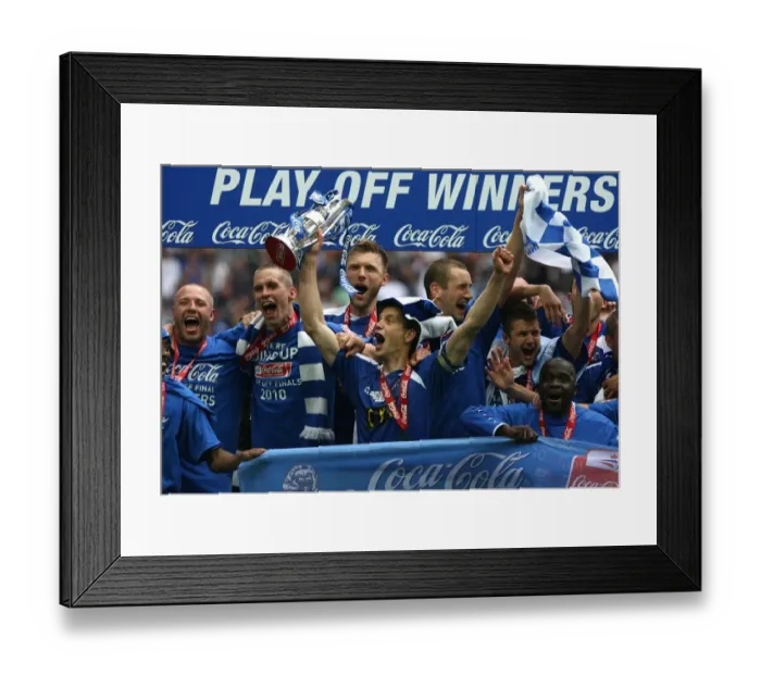 Framed Print : Millwall's Glory: Celebrating Football League One Play-Off Final Victory at Wembley