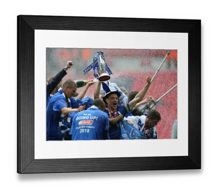 Framed Print : Millwall's Glory: Celebrating Promotion to Football League One with Paul Robinson and the Team (Wembley Play-Off Final Win against Swindon Town) Framed Print : Millwall's Glory: Celebrating Promotion to Football League One with Paul Robinson and the Team (Wembley Play-Off Final Win against Swindon Town)