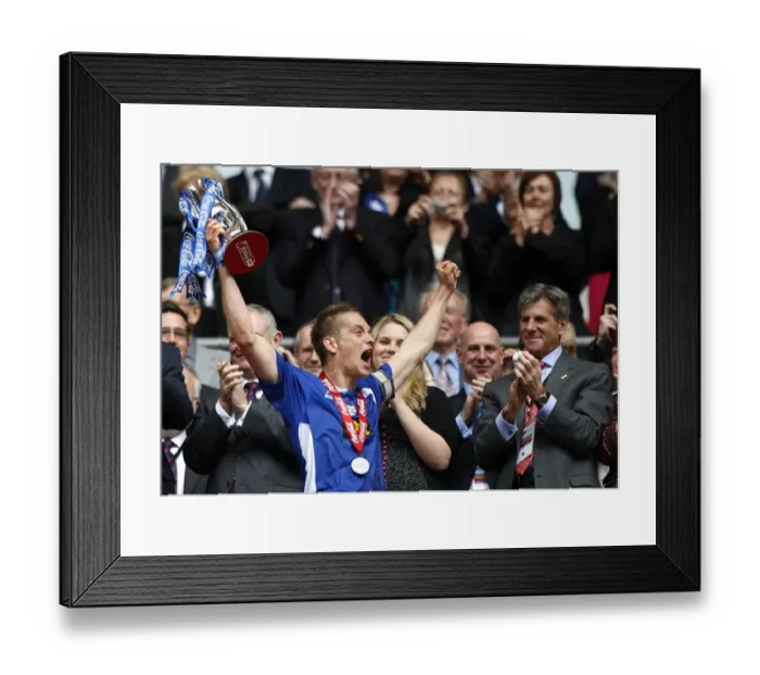 Framed Print : Millwall Football Club: Celebrating Championship at Wembley - The Presentation: John Berylson and Paul Robinson with the League One Play Off Trophy Framed Print : Millwall Football Club: Celebrating Championship at Wembley - The Presentation: John Berylson and Paul Robinson with the League One Play Off Trophy