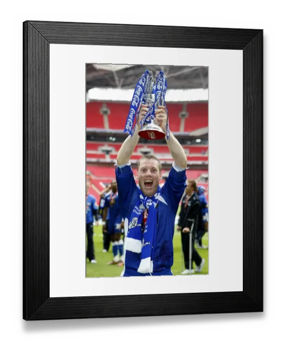 Framed Print : The Glory of Millwall: Neil Harris's Triumphant Moment with the Football League One Play-Off Trophy at Wembley Stadium Framed Print : The Glory of Millwall: Neil Harris's Triumphant Moment with the Football League One Play-Off Trophy at Wembley Stadium
