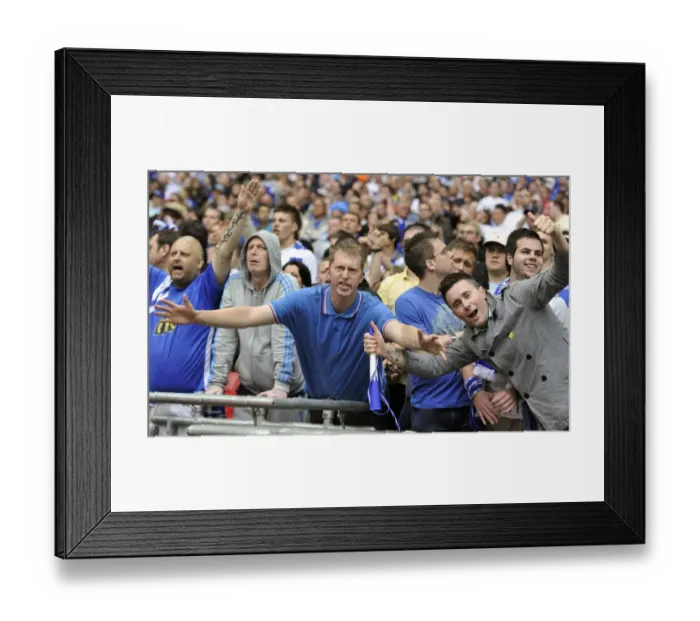 Framed Print : Millwall's Sea of Lions: Play-Off Final at Wembley vs Swindon Town - A Sea of Passionate Fans Framed Print : Millwall's Sea of Lions: Play-Off Final at Wembley vs Swindon Town - A Sea of Passionate Fans