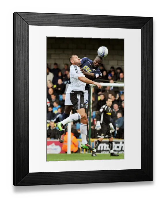 Framed Print : Millwall vs. Derby County: A Championship Battle - Shittu vs. Kuqi at The New Den Framed Print : Millwall vs. Derby County: A Championship Battle - Shittu vs. Kuqi at The New Den