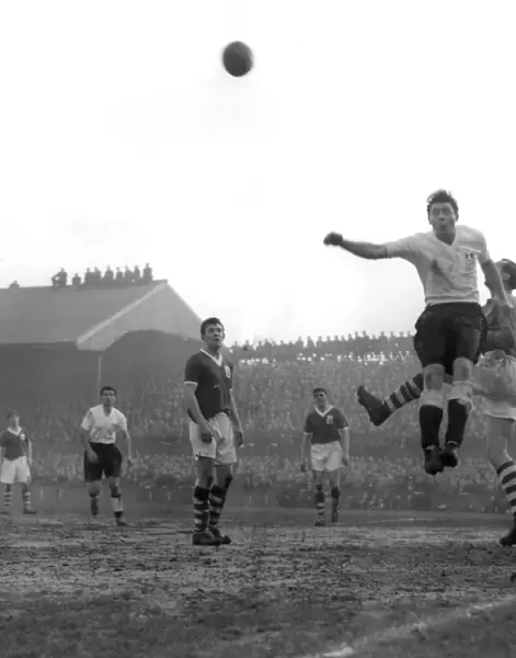 Vintage FA Cup: Millwall vs Birmingham City - Aerial Battle: Gil Merrick Saves Birmingham from Millwall's Shepherd