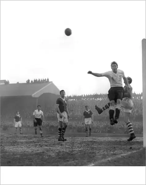 Vintage FA Cup: Millwall vs Birmingham City - Aerial Battle: Gil Merrick Saves Birmingham from Millwall's Shepherd