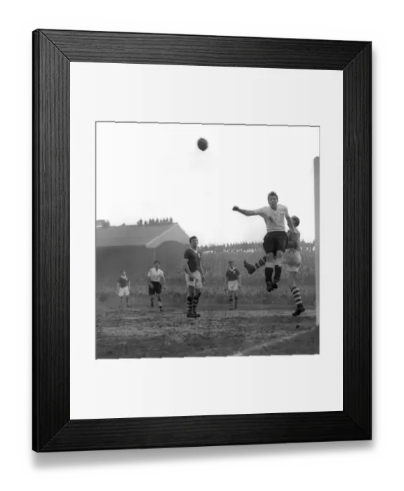 Framed Print : Vintage FA Cup: Millwall vs Birmingham City - Aerial Battle: Gil Merrick Saves Birmingham from Millwall's Shepherd