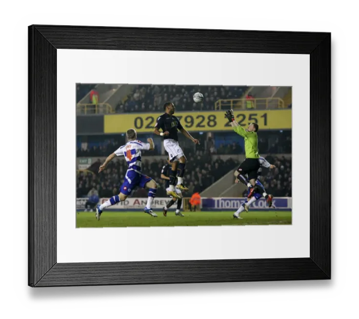 Framed Print : Millwall vs. Queens Park Rangers: Liam Trotter's Thwarted Header in Npower Championship (08-03-2011, The New Den) Framed Print : Millwall vs. Queens Park Rangers: Liam Trotter's Thwarted Header in Npower Championship (08-03-2011, The New Den)
