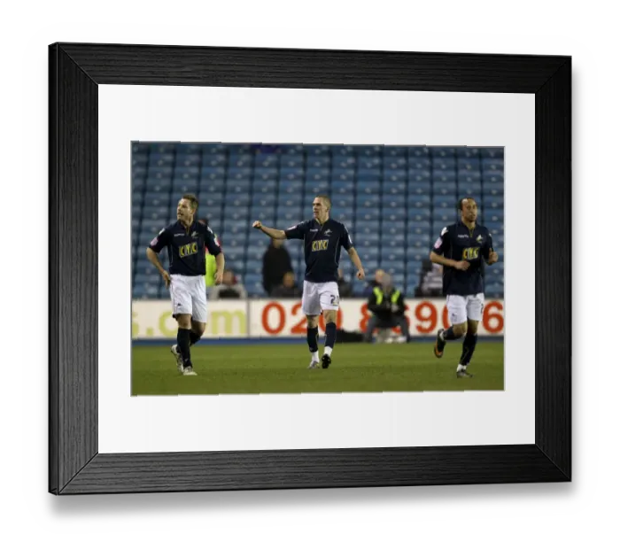 Framed Print : Millwall's Steve Morison Scores Opening Goal Against Queens Park Rangers in Npower Championship (08-03-2011)