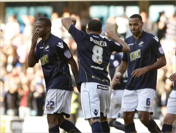 Millwall's Kevin Lisbie Scores the Winner Against Cardiff City in the Npower Championship (19-03-2011, The New Den)