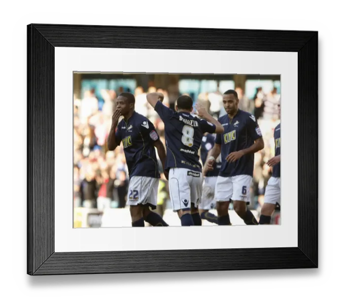 Framed Print : Millwall's Kevin Lisbie Scores the Winner Against Cardiff City in the Npower Championship (19-03-2011, The New Den)