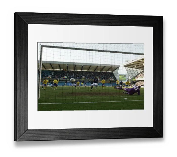 Framed Print : Millwall's Liam Trotter Scores Dramatic Penalty Against Cardiff City in Npower Championship (19-03-2011)