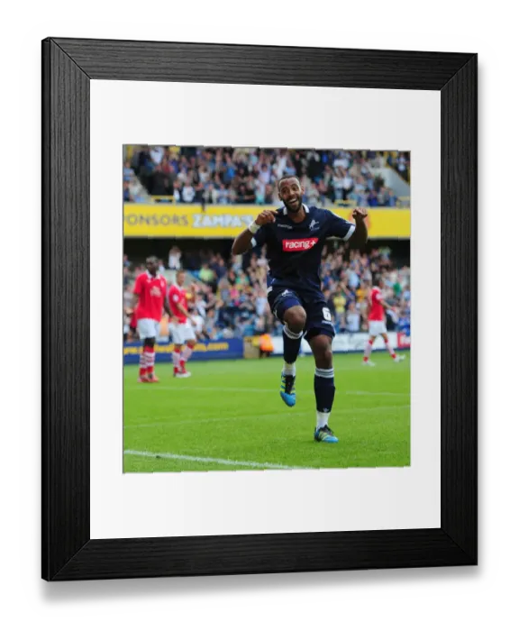 Framed Print : Millwall's Liam Trotter Scores Second Goal Against Nottingham Forest in Npower Championship Match (13-08-2011) Framed Print : Millwall's Liam Trotter Scores Second Goal Against Nottingham Forest in Npower Championship Match (13-08-2011)