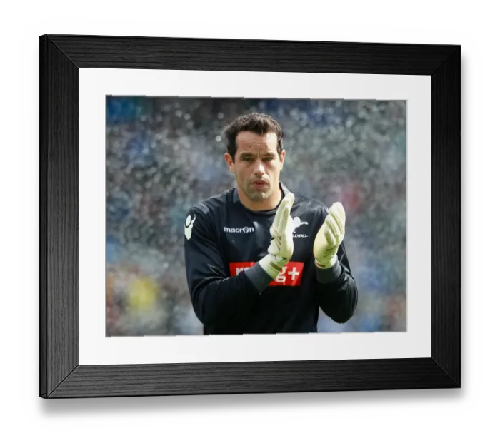 Framed Print : Millwall's David Forde Focused Before Birmingham Championship Clash at St. Andrew's