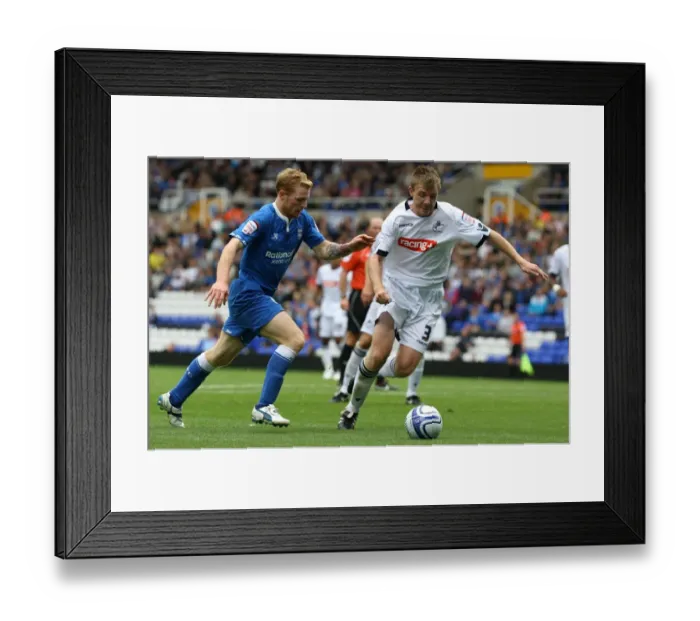 Framed Print : Battling for Supremacy: Burke vs. Craig in Millwall vs. Birmingham Championship Clash Framed Print : Battling for Supremacy: Burke vs. Craig in Millwall vs. Birmingham Championship Clash