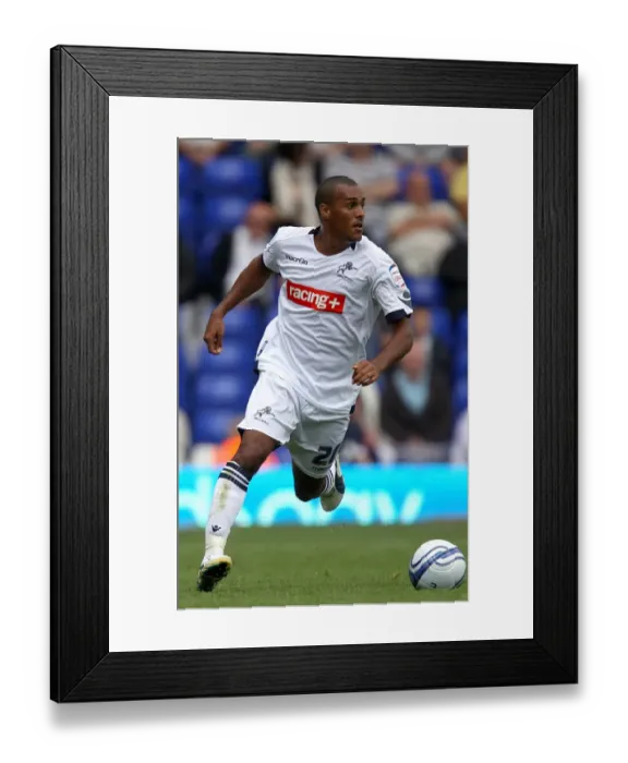 Framed Print : Jay Simpson Scores the Winning Goal for Millwall Against Birmingham City in Championship Match at St. Andrew's (11-09-2011)