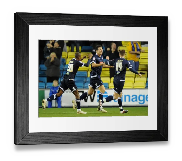 Framed Print : Millwall's Darius Henderson Scores Second Goal Against Coventry City in Npower Championship Match at The Den