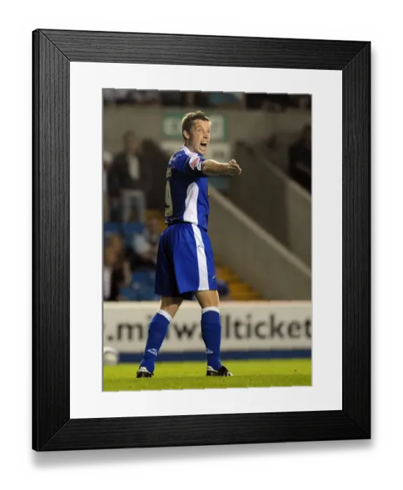 Framed Print : Neil Harris Guides Millwall to Triumph over Oldham Athletic (August 18, 2009, The New Den)