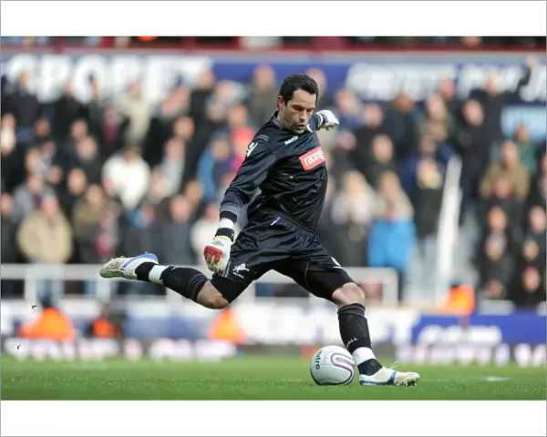 David Forde in Action: Millwall vs. West Ham United, Npower Championship Clash at Upton Park (04-02-2012)