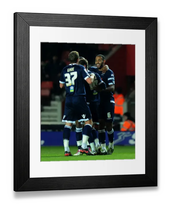 Framed Print : Millwall's Liam Trotter Scores First Goal in FA Cup Fourth Round Replay Against Southampton (07-02-2012, St Mary's Stadium)