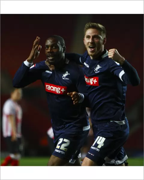 Millwall's Dany N'Guessan Celebrates Goal in FA Cup Fourth Round Replay Against Southampton