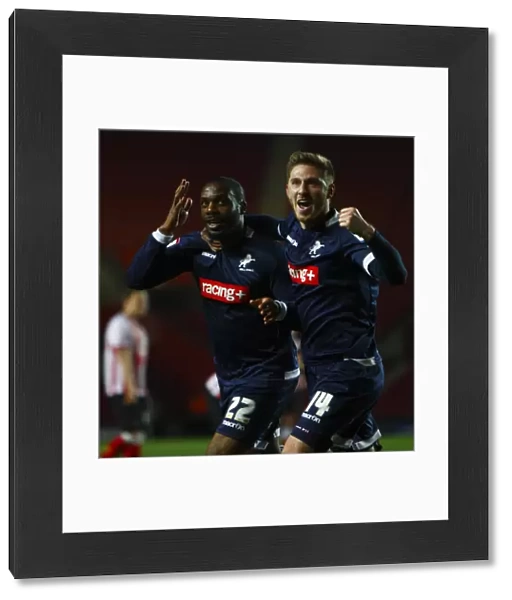 Millwall's Dany N'Guessan Celebrates Goal in FA Cup Fourth Round Replay Against Southampton