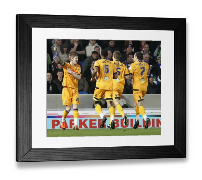 Framed Print : Millwall's Andrew Keogh Scores the Winner: Brighton & Hove Albion vs. Millwall in Championship Framed Print : Millwall's Andrew Keogh Scores the Winner: Brighton & Hove Albion vs. Millwall in Championship
