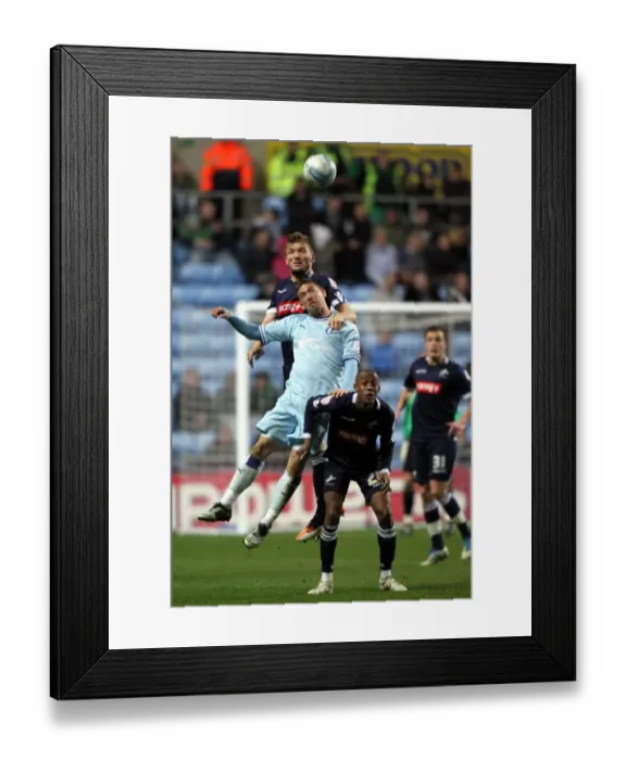 Framed Print : Clash at Ricoh Arena: Coventry's McDonald vs Millwall's Ward in Championship Showdown Framed Print : Clash at Ricoh Arena: Coventry's McDonald vs Millwall's Ward in Championship Showdown