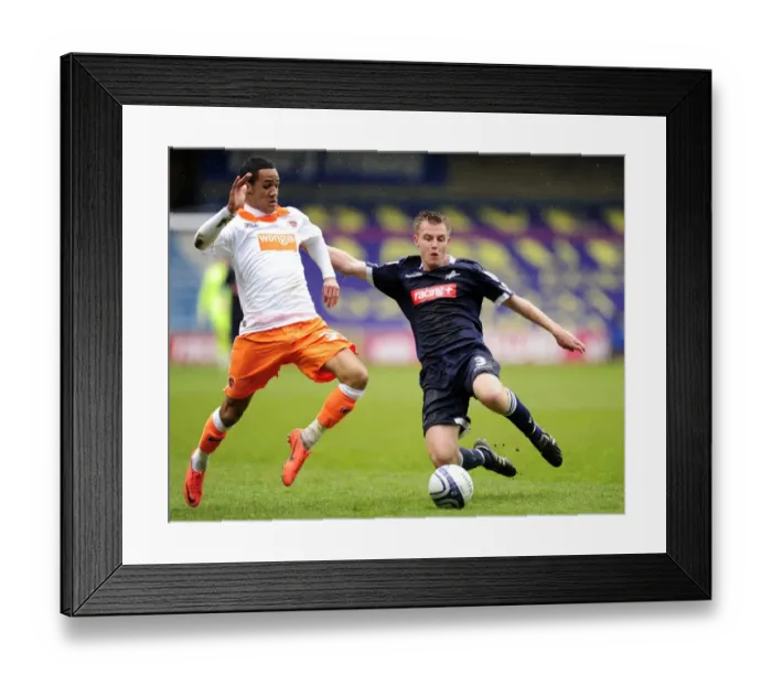 Framed Print : Millwall vs Blackpool: Intense Battle Between Tony Craig and Thomas Ince in Championship Showdown (28-04-2012) Framed Print : Millwall vs Blackpool: Intense Battle Between Tony Craig and Thomas Ince in Championship Showdown (28-04-2012)