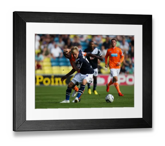Framed Print : Millwall vs. Blackpool: Intense Battle for Possession - The Den (August 18, 2012) Framed Print : Millwall vs. Blackpool: Intense Battle for Possession - The Den (August 18, 2012)