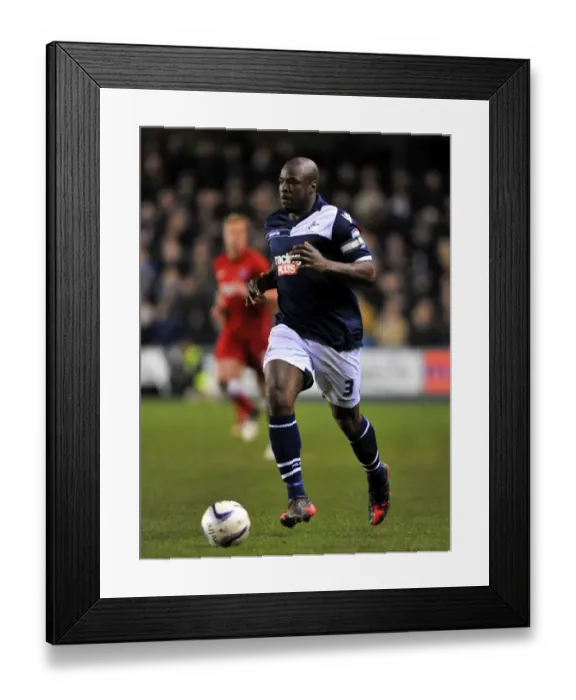 Framed Print : Millwall vs Charlton Athletic: The Derby at The Den - Danny Shittu's Visit (Npower Football League Championship, 2012)