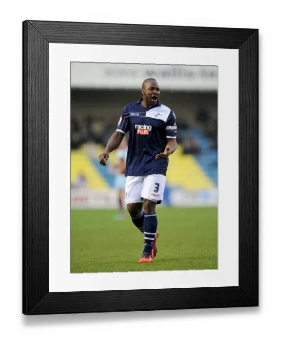 Framed Print : Millwall vs Burnley: Championship Clash at The Den - Danny Shittu in Action Framed Print : Millwall vs Burnley: Championship Clash at The Den - Danny Shittu in Action