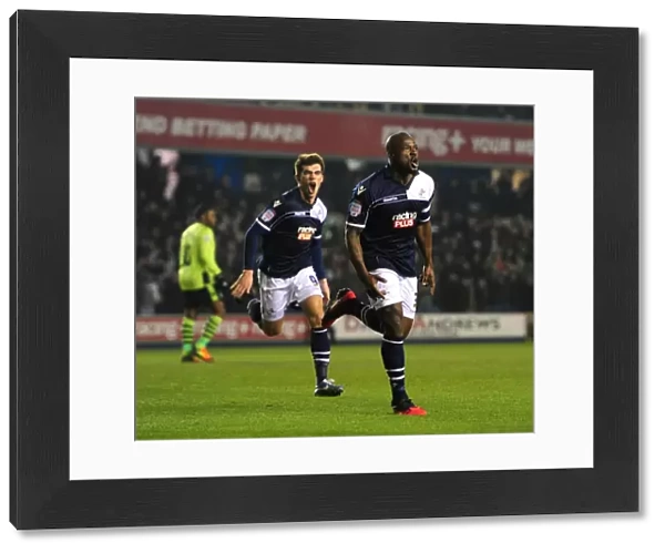 Millwall's Danny Shittu Celebrates Opening Goal Against Aston Villa in FA Cup Fourth Round
