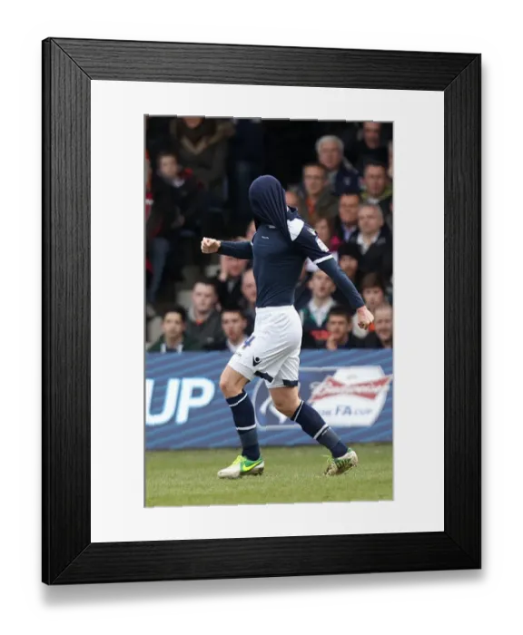 Framed Print : Millwall's James Henry Celebrates First Goal in FA Cup Fifth Round Clash Against Luton Town at Kenilworth Road Framed Print : Millwall's James Henry Celebrates First Goal in FA Cup Fifth Round Clash Against Luton Town at Kenilworth Road