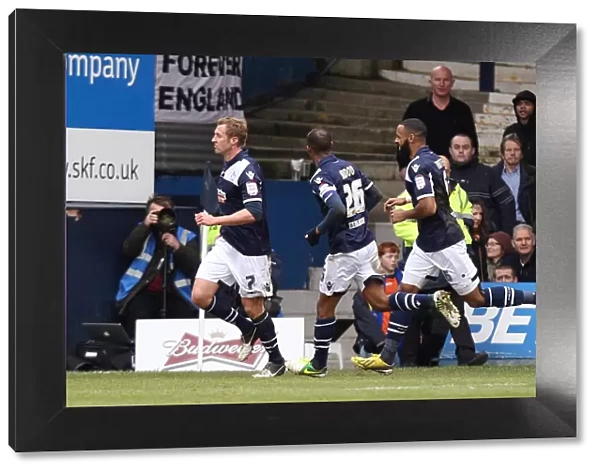 Millwall's Rob Hulse Celebrates Second Goal in FA Cup Fifth Round Upset at Luton Town